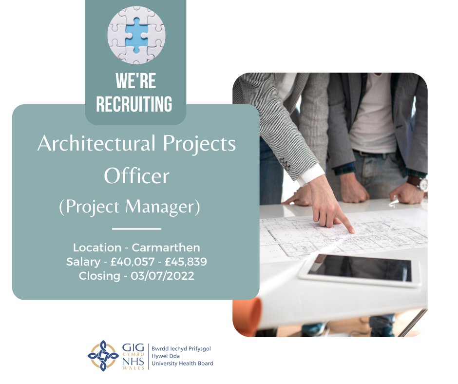 **Architectural Projects Officer (Project Manager)**

The role is to provide day to day Lead Designer and Project Manager duties in various Capital Projects. 

Apply today...
hduhb.nhs.wales/jobs/#!/job/UK…