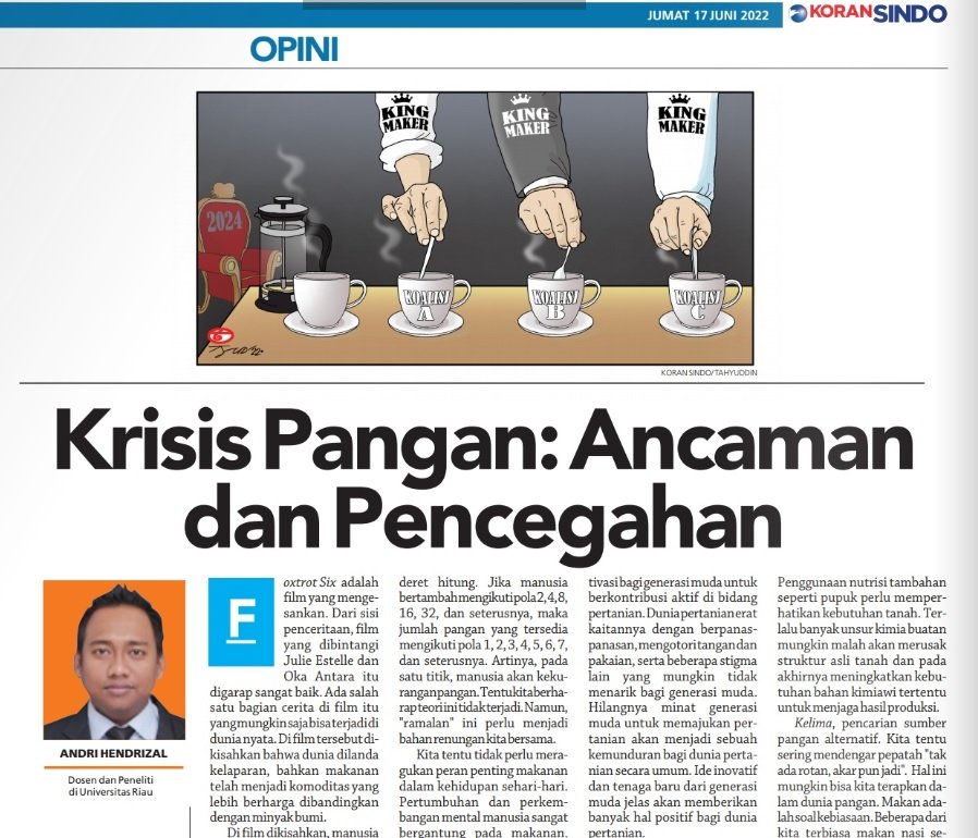 AHendrizal's tweet photo. Opini saya yang dimuat koran Sindo edisi hari ini. https://t.co/RYKORGdfEV