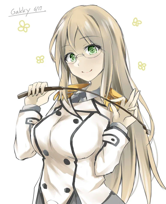 #艦これ版真剣お絵描き60分一本勝負_20220617
#艦これ版深夜の真剣お絵描き60分一本勝負 
香取姉は髪を下ろすと大淀さんに間違えられるんですよ～ 