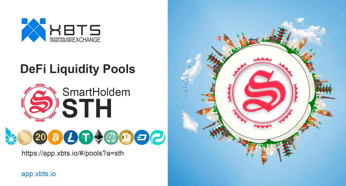 smartholdem's tweet photo. ▶️Join SmartHoldem STH #DeFi Liquidity Pools on https://t.co/kntjTsVdlp
Swap in one click!
✅Available $STH pools to: $BTS>#BTC>#DOGE>#USDT>#RUB>#ETH>#EGC>#LTC>#DEFI>#DASH>#AxAI

#xbtsdex #bitshares #smartholdem #STHARMY #STH #poker #dexgames #dpos #blockchain #staking #rewarder https://t.co/4B4x5wwVXe