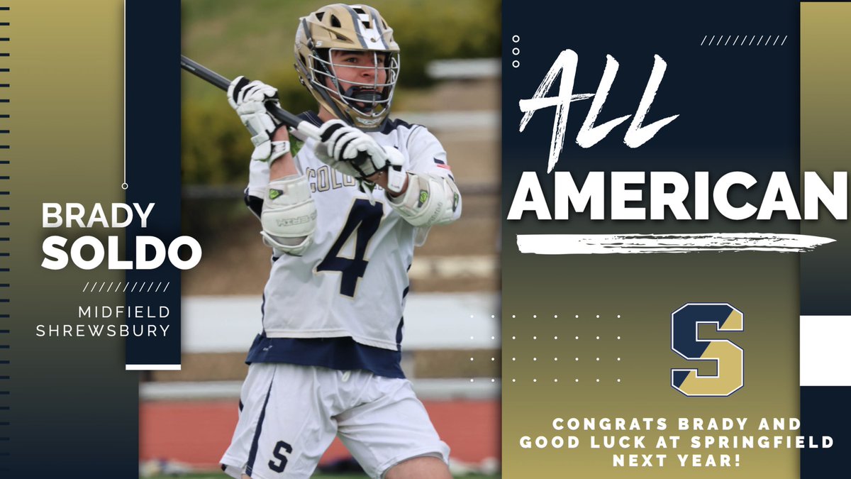 ShrewsburyLax's tweet photo. Congratulations to Brady Soldo on being named a USA Lacrosse All American for Central Massachusetts. He joins former players Ian Powers, Chris Gorman, Joe Buduo, Chris Campbell (2x), and Mason Kohn as the only Colonials to earn this honor. https://t.co/7BvlvxvHue
