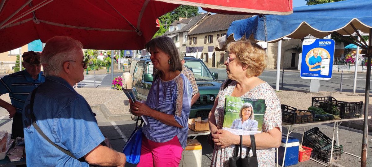 Dernier jour sur les marchés dans cette campagne des législatives. Merci à ma suppléante, Sylvie Colombel, d’avoir été à mes côtés aux confins de la circonscription ! #tandem #dubois2022 #MajoritePresidentielle