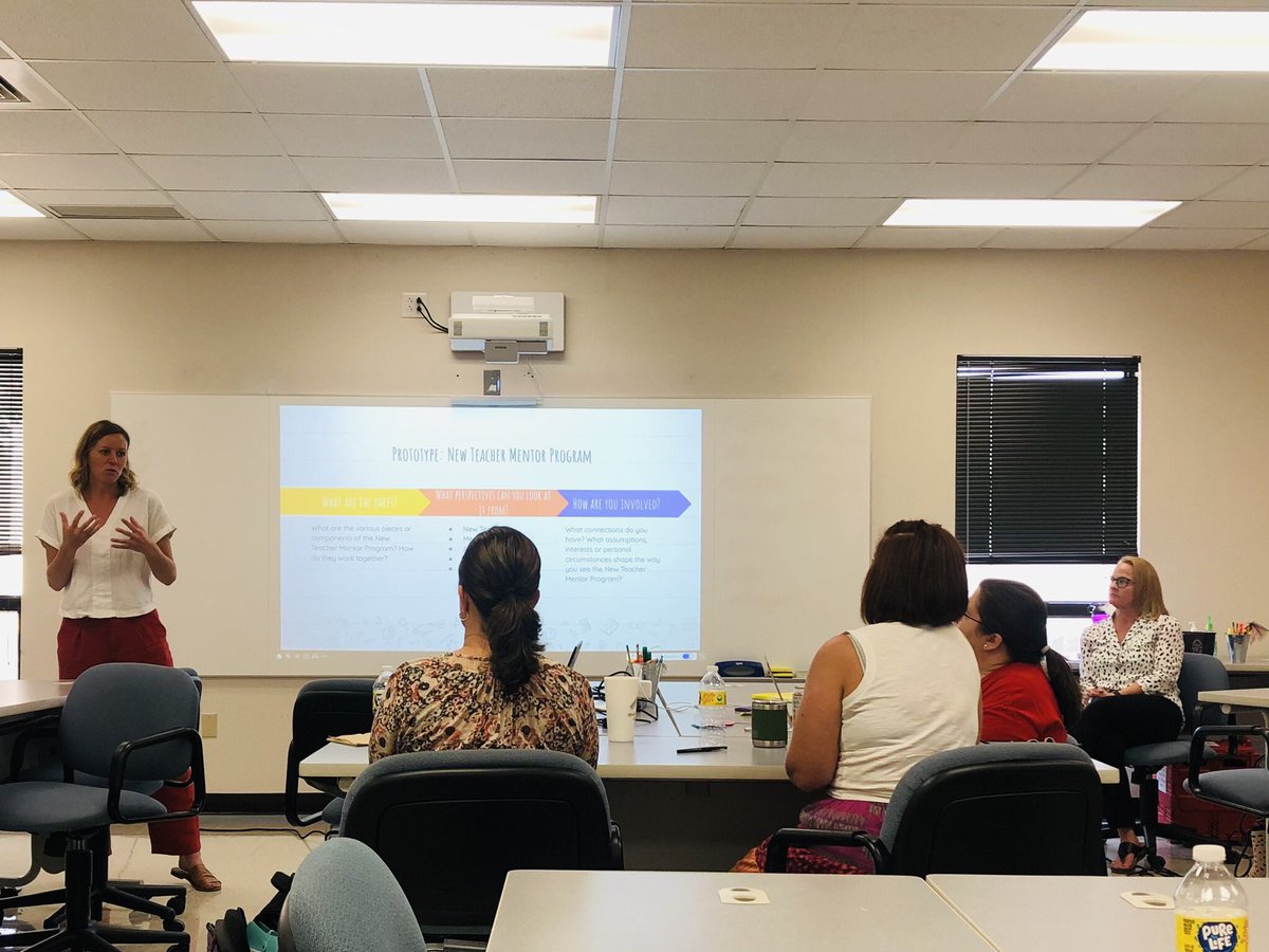 EmilyChapelle's tweet photo. Seamless conversations rooted in personal experiences during day 1 of mentor program planning in @ltisdschools! 
#mentors #newprofessionals  #designthinking #ideation @VillemaireJodie @Erin_Paradox @ALPlearn https://t.co/PR3xallgHD