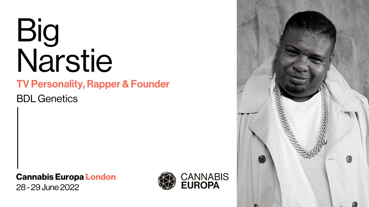 cannabiseuropa's tweet photo. .@bignarstie will be joining the 'Hip-Hop, Creativity &amp; Cannabis' panel at #CannabisEuropa

A rapper, presenter, comedian and entrepreneur. He is founder of BDL Genetics, serving the European cannabis market.

Join the conversation: https://t.co/eyacTNc2Z7 https://t.co/gftWQySQPT