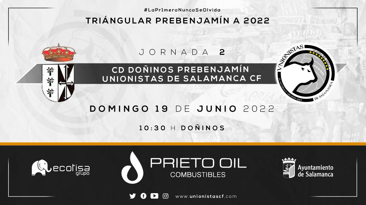 🏆 | Nuestro Prebenjamín A jugará este domingo un triangular ante <a href="/CDDoninos/">C.D Doñinos</a>. 

🆚 <a href="/CDDoninos/">C.D Doñinos</a> Benjamín B (10:00 horas)
🆚 <a href="/CDDoninos/">C.D Doñinos</a> Prebenjamín (10:30 horas)

#ConstruyendoUSCF 🏗️