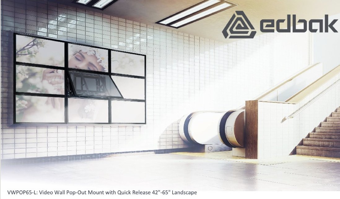 AVMaterial's tweet image. . @Edbak’s professional pop-out #wallmounts let you build #videowalls in a simple and elegant way, in landscape or portrait format.  These wall mounts offer easy installation and adjustment - and deliver a highly effective result.  Find out more here  rpst.page.link/F8xi