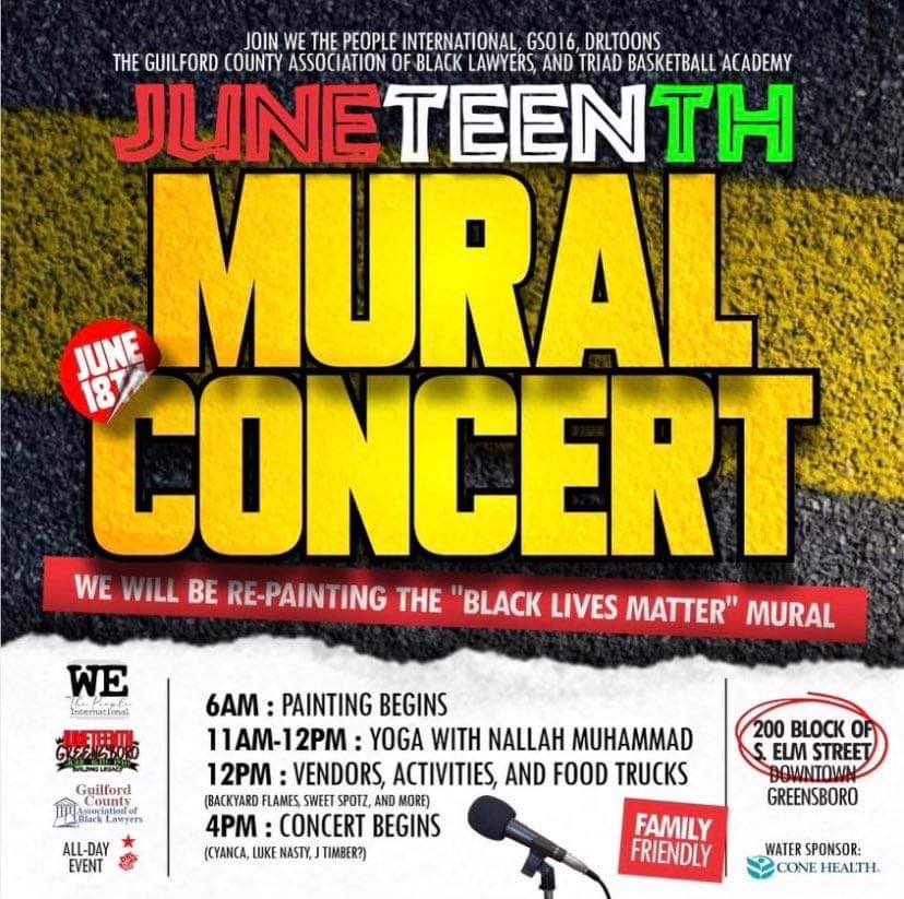 NCATalumni's tweet photo. Support Aggies in Greensboro who are leading a series of events for Juneteenth GSO!
https://t.co/j1jR4cdFEP
#NCAT #Juneteenth #JuneteenthGSO @thepoetrycafe_ @UptownGSO https://t.co/4eDpZXLNyP