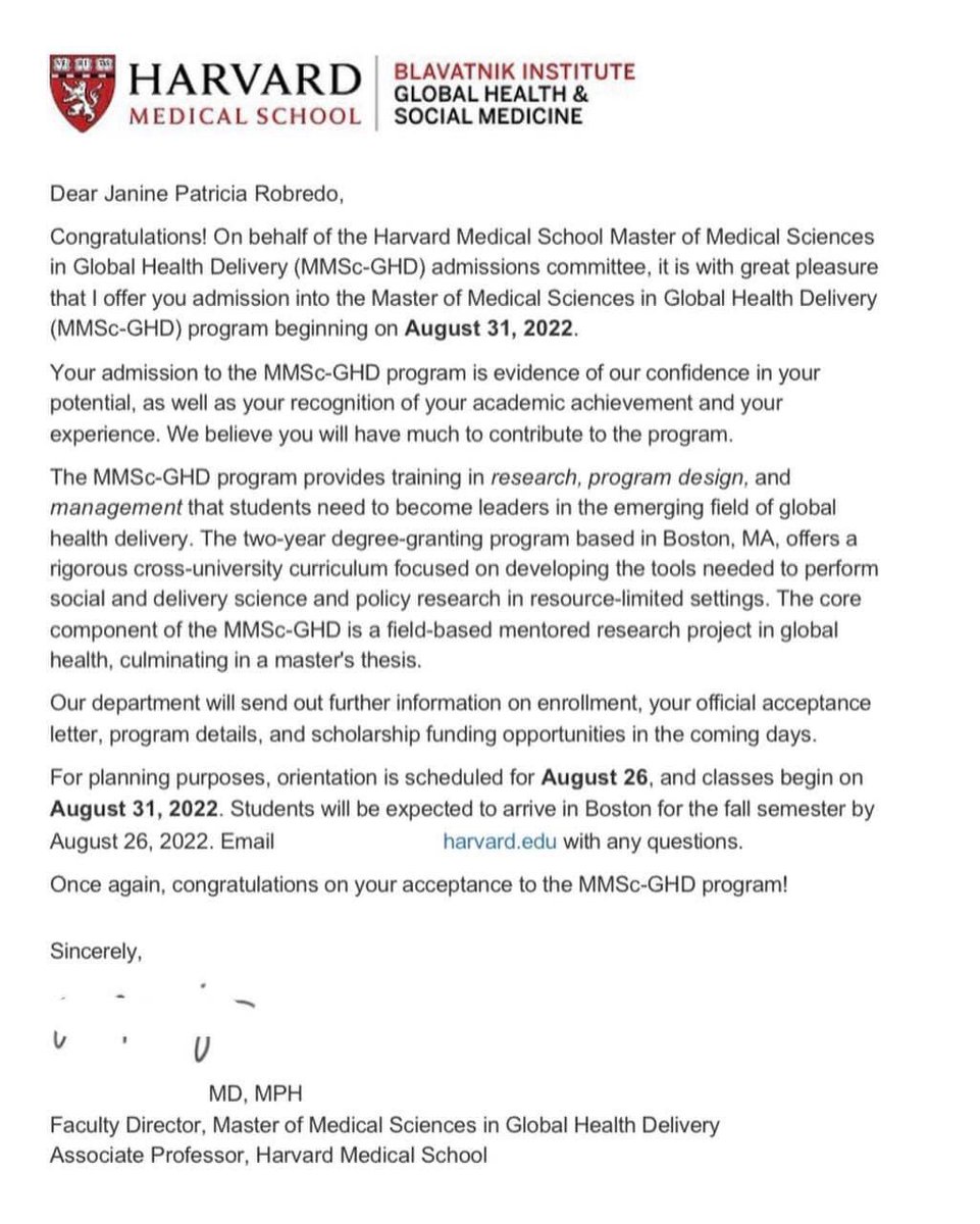 thePHcatalog's tweet photo. “CONGRATS, DOC TRICIA!”

TINGNAN: Ibinahagi ni Vice President Leni Robredo sa kanyang personal Facebook account na nakapasa at tinanggap si Doc Tricia sa Harvard Medical School Master of Medical Sciences. Natanggap nila ito kanina ngunit ngayon lang raw nila na-finalize ang lahat https://t.co/F40kQEAERz