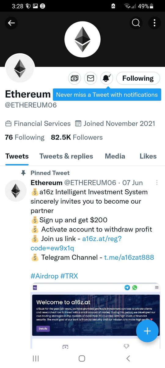 beasiley_x's tweet photo. @ETHEREUM06 Done✅✅
0x1FC5556d000A1F1E35a6f3e451aBC4698b347793 https://t.co/wqXcaiGU8R