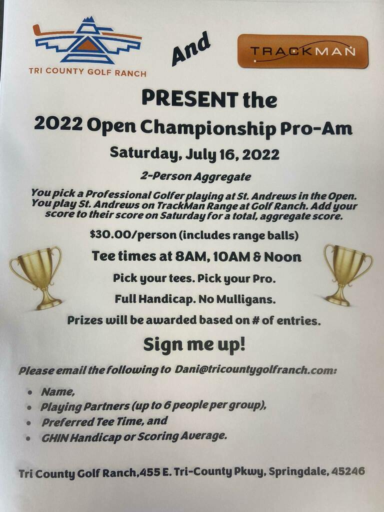 TCGolfRanch's tweet image. New Event! Play the Old Course while the PROS do! #wegrowgolf #trackmanrange