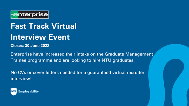 Make sure you apply to the <a href="/Enterprise/">Enterprise</a> Fast Track Virtual Interview Event ✨

Apply now➡️bit.ly/38cwrIP