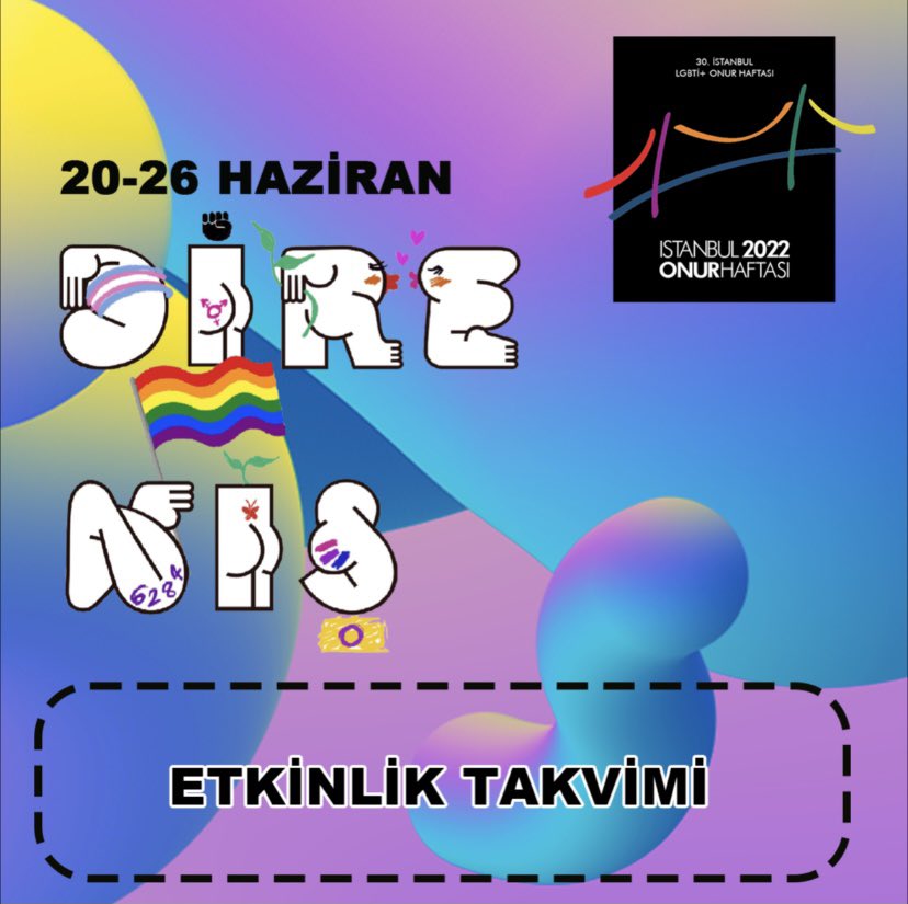 istanbulpride's tweet photo. 30. İstanbul LGBTİ+ Onur Haftası Programını Açıklıyoruz! Sonunda :) İki yıl aradan sonra yüz yüze bir araya geleceğimiz için çok heyecanlıyız. Online etkinlikleri de unutmadık tabi. Hemen takvimlerini işaretle lubunya. Pazartesi buluşuyoruz! https://t.co/S62kopTAF8