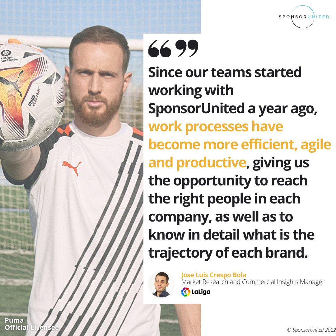 sponsorunited's tweet photo. Thrilled to share our first international marketing and partnerships report, the SponsorUnited 2021-22 European Football Partnerships Report.

Hear from Jose Luis Crespo Bola at  @LaLiga, one of the ten European Leagues included in this report.
⬇️⬇️⬇️
https://t.co/8jDKreudOb https://t.co/kI1udaLUl8