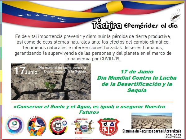 #17Junio Día Mundial contra la Lucha de la Desertificación y la Sequía, "Cuidar es el deber de Todos". Desde el <a href="/lnamd1968/">LNAMD1968</a> Estado #Tachira Municipio #Jauregui La Grita, @MPPEDUCACION 
<a href="/FreddyBernal/">Freddy Bernal</a> 
@ZonaEducTachira 
<a href="/Berzabethg1/">Berzabethgandicaoficial</a> 
<a href="/carloschaconlg/">Juan Carlos Chacon</a> 
<a href="/Crazet2011/">Crazet2011</a> 
<a href="/CRAJAUREGUI2/">CRAJAUREGUI</a>