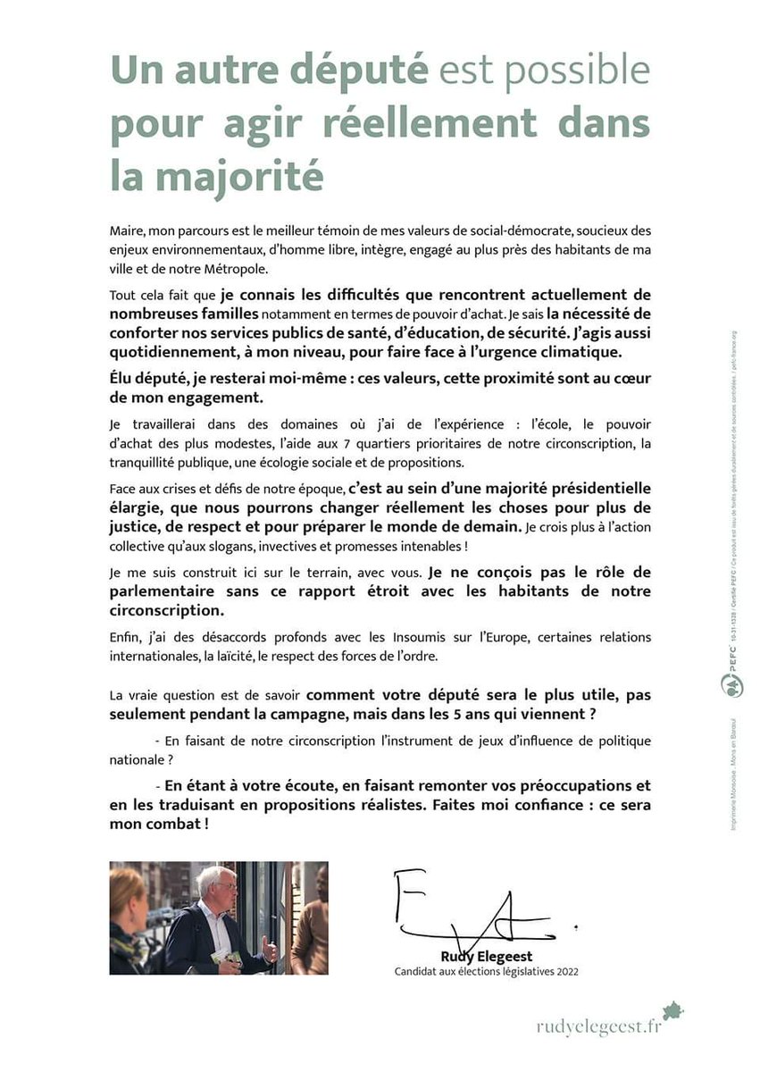 VioletteSalanon's tweet photo. "Pour agir réellement au sein de la majorité présidentielle, un autre député est toujours possible."
#RudyElegeest @elegeest
#Législatives2022 #c5902 #hellemmes #lezennes #lille #monsenbaroeul #ronchin #villeneuvedascq https://t.co/9TUdG32jGR