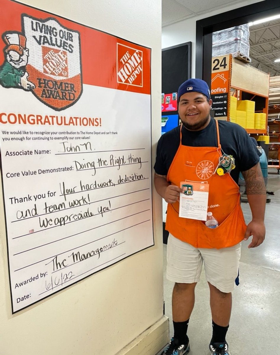 Congratulations John on being chosen for Employee Of The Month
Well Deserved. Everything you do is with a smile and it shows. We all appreciate your hard work and dedication! Keep living our ORANGE VALUES
<a href="/BethRoyHD/">Beth Roy</a> <a href="/Manny_CubFan/">manuel romero</a> @SharonMHurley <a href="/CesarCa04080770/">Cesar Castro</a> <a href="/EAlvarez_00/">Elizabeth</a>