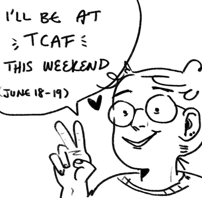 Okay wow I'm on my way to TCAF @TorontoComics ~~ I'm at table 207, see you sweet Canadian peas soon 💚💚 