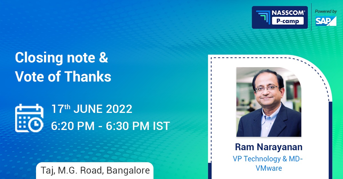 nasscomdeeptech's tweet photo. To convey our utmost gratitude and send acknowledgements to everyone who is a part of today's NASSCOM ProductSkills P-camp event, we will have our dynamic product leader, @ramnar, Chair– NASSCOM Product Council and Vice-President, Technology and Managing Director, @VMware
#PCamp https://t.co/Rudy5PXPkZ