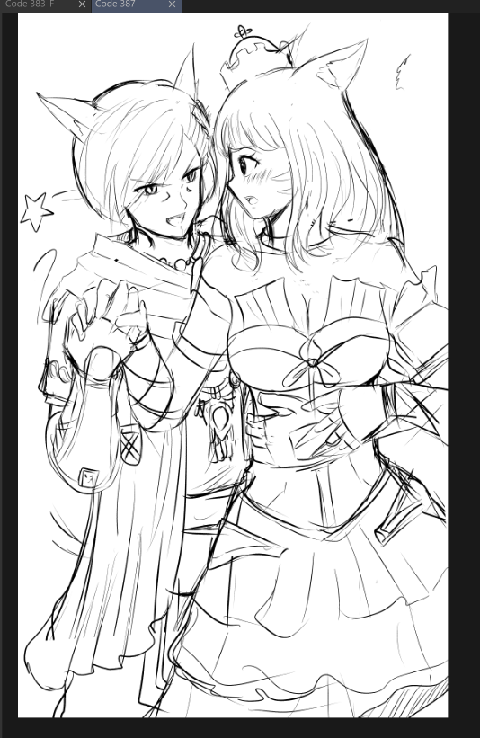 Rhaditsu's tweet photo. WIP Commissions 
== Code 387 ===

#wip #illustration #ff14illustration #grahatia https://t.co/N1phGZcDoe