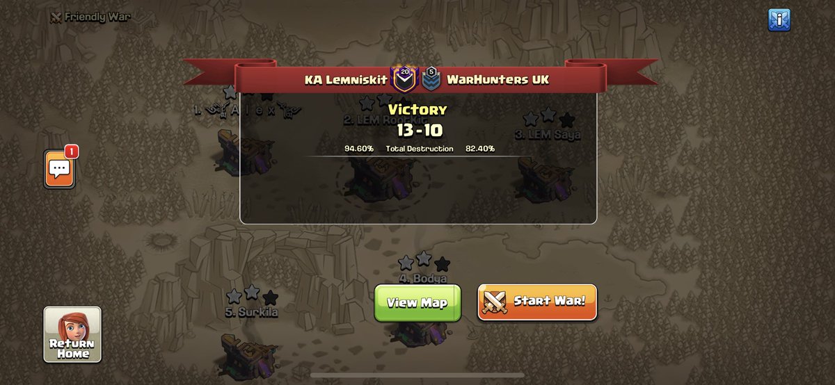 Lemniskit_coc's tweet photo. 5-0 in @AWL_Clash 
Gg @war_hunters 
Great Job team 💙 https://t.co/scfxqBLTrA