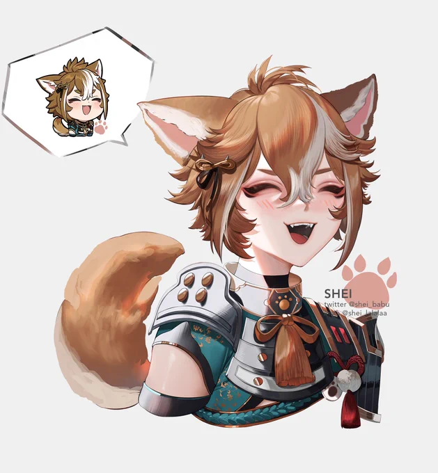 Some drawing practice by turning genshin chat stickers into more detailed illustration. It was fun~ 

#原神 #GenshinImpact #Venti #gorou 