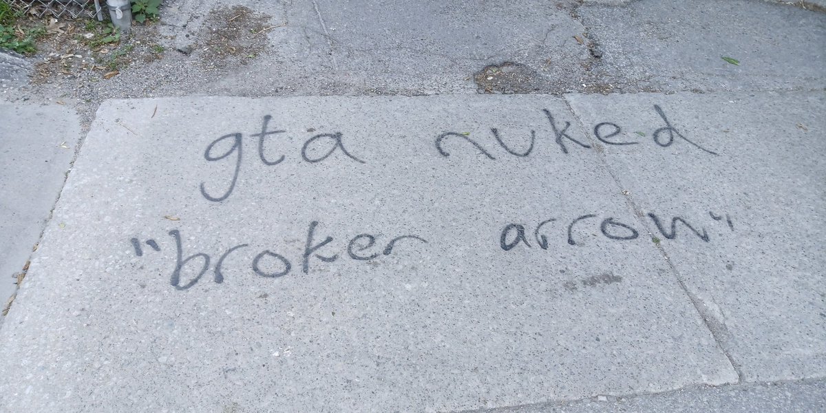 FranManF33SH's tweet photo. Eerie graffiti spotted in multiple spots in #DowntownToronto . Can anyone decipher this? I think I have 😬. #ConspiracyTheories #Toronto https://t.co/6xDhJmUEbp