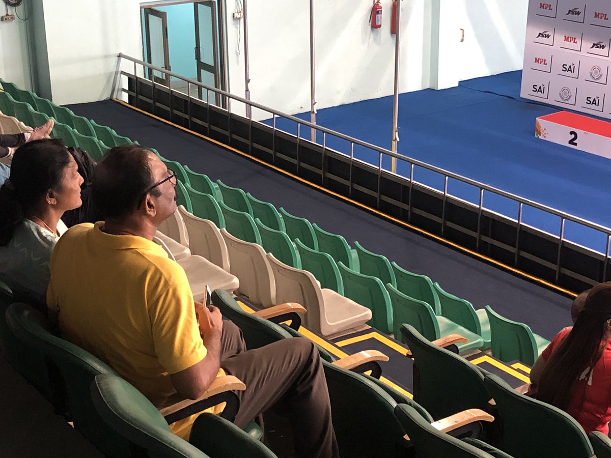 AyonikaPaul's tweet photo. Some things r best unchanged.Still remember the time when my parents were the only ones in the spectator gallery midst the few coaches accompanying multiple shooters. 
It’s always reassuring &amp; inspiring when you look behind &amp; see that they are gonna be there through thick &amp; thin. https://t.co/X0pp7eXJXA