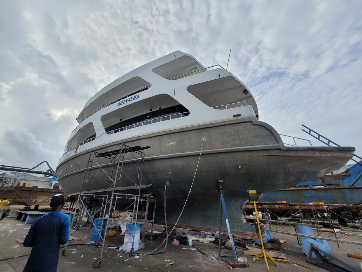 Annual dry dock work almost completed. Looking forward to starting the surfing season. 🏄