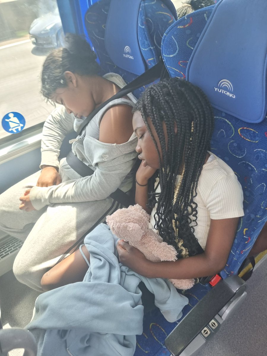 stursulas_sch's tweet photo. On our way home after a fabulous 3 days at PGL. Miss Cahir and Mrs Smith-Williams with a coach of sleepy but happy year 7's. https://t.co/yMRY5GSkfO