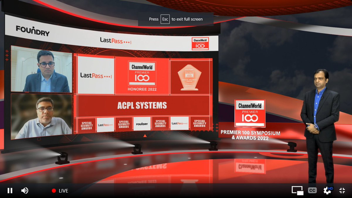ChannelWorldin's tweet photo. #7 Channel Partners who have won the prestigious Special Security Awards are:
🔹ACPL Systems
🔹 Dynacons Systems &amp; Solutions
🔹Essenvission Software
🔹JNR Management Resources
🔹Meta Infotech
🔹One Network Consulting
🔹Secure Network Solutions India
#premier100 #premier100Awards https://t.co/5KXwtRlrGP