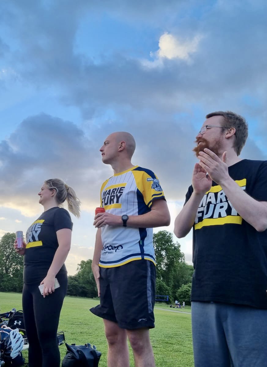 In the heat of battle,modelling our home and away kits, many thanks to <a href="/bluestep_s/">Bluestep Solutions</a> <a href="/CharitySoftball/">London Charity Softball League</a> for our new kit!