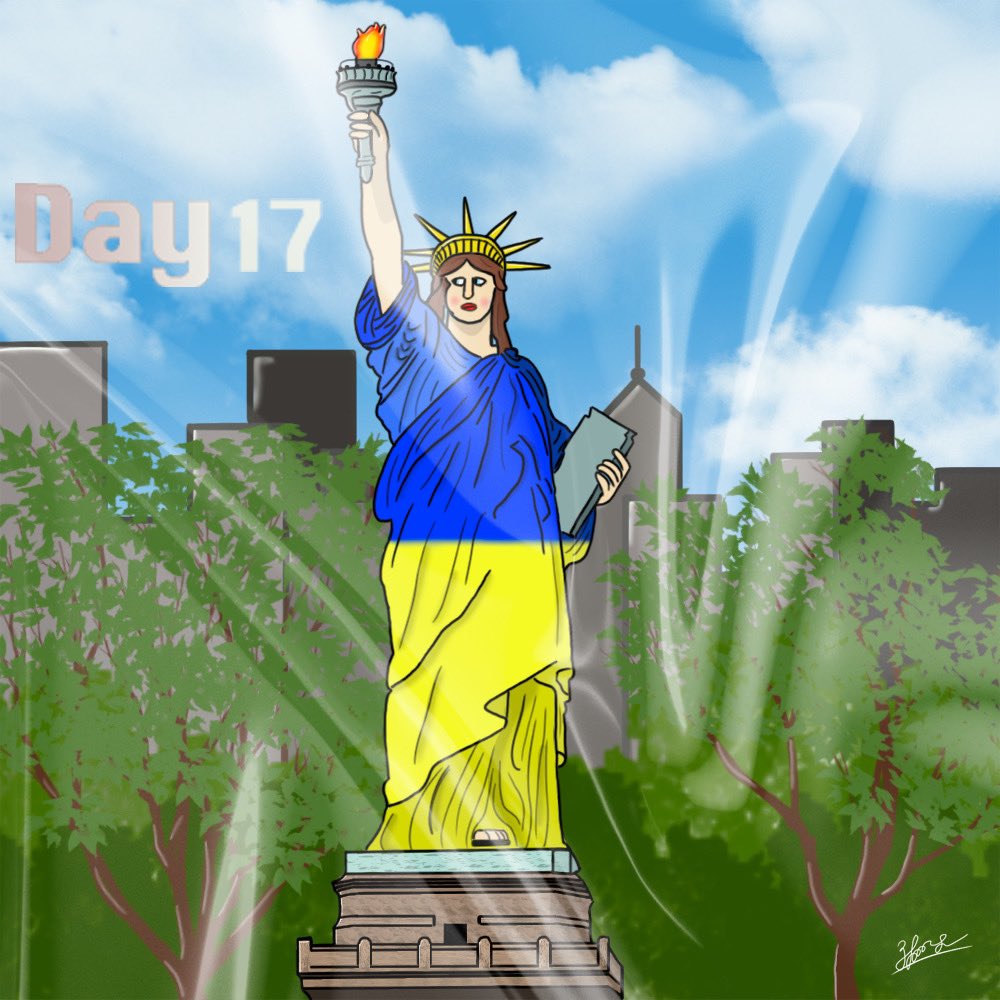 uawarchronicles's tweet photo. Alex's NFT-illustration about the 17th day of the war today at the charity auction Ukraine war chronicle by children's eyes: https://t.co/KrggfPIM6s

#nft #NFTAuction #OpenSeaNFT #nftart #cryptocommunity #SupportUkraine #OpenSeaMarket https://t.co/AwCkiAB33Y