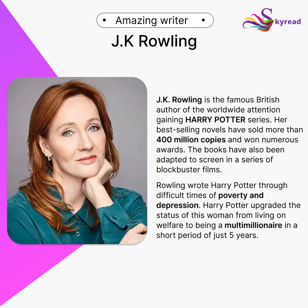 SkyReadDigital's tweet photo. Do you know about the author of Harry Potter Series ??? 🤔🤔🤔 https://t.co/PzKYbgR0eD