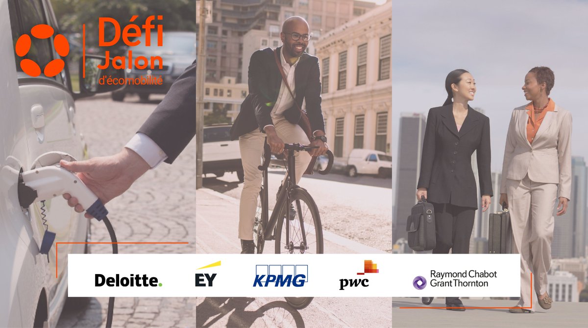 Le #défijalonécomobilité se clôture aujourd'hui et nous sommes très fiers des équipes de <a href="/DeloitteCanada/">Deloitte Canada</a>, <a href="/EYCanada/">EY Canada</a>, <a href="/KPMG_Canada/">KPMG Canada</a>, <a href="/PwC_Canada/">PwC Canada</a> et <a href="/RCGT/">Raymond Chabot Grant Thornton</a> qui ont prouvé qu’en joignant leurs forces, il est possible d’adopter une démarche responsable. Bravo aux participants! #jalon