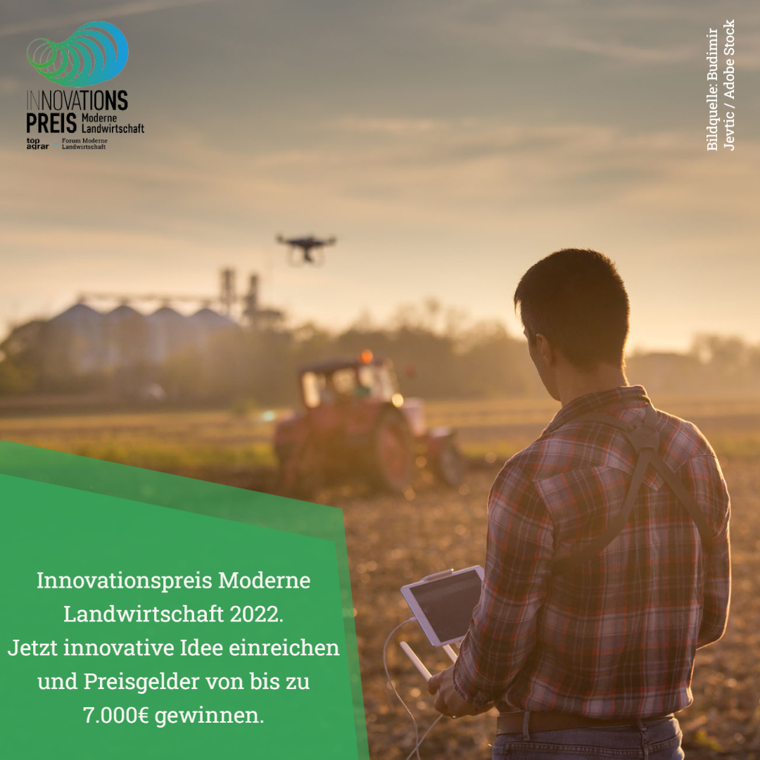modernelw's tweet photo. #Innovationspreis Moderne Landwirtschaft
Wir suchen mit @topagrar auch 2022 wieder innovative Ideen, Projekte und Maßnahmen für die Landwirtschaft von morgen! Bewerbt euch jetzt!

Hier geht es zum Bewerbungsformular: https://t.co/YWqCypPK1y

#ModerneLandwirtschaft #Innovation https://t.co/3iFHGuKxmr