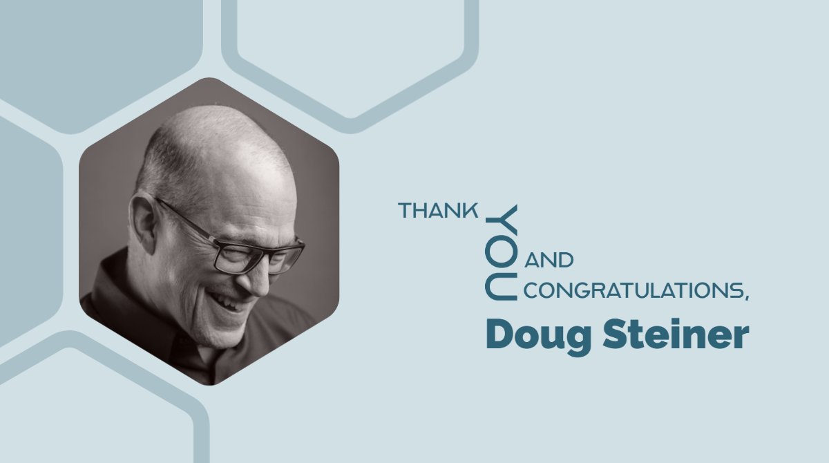 OSC_innovation's tweet photo. The Innovation Office has had the pleasure of having Doug Steiner serve as our Executive Advisor. He played an instrumental role in making the Office what it is today.  

We thank Doug for his passion &amp; perspectives &amp; wish him every bit of joy &amp; success in his future adventures! https://t.co/cDZr20qOQY