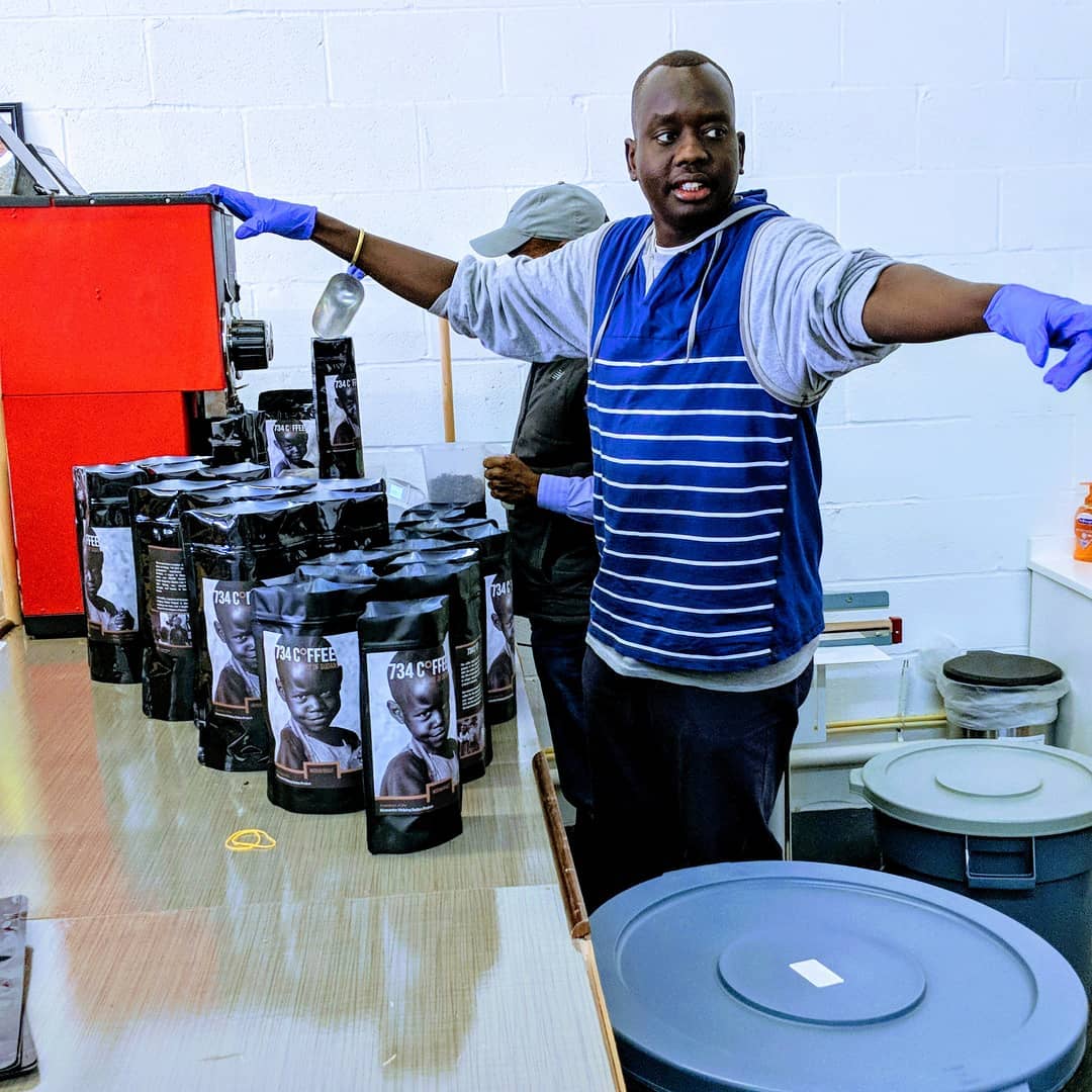 RefugeesAfrica's tweet photo. Refugees are looking for opportunity, not a hand out. It's time to change the conversation around refugees.

A former Sudanese refugee turned entrepreneur founded @734coffee to be that change and give back to those left behind.

Let’s follow his example this #WorldRefugeeDay https://t.co/gBTtN2nhUr