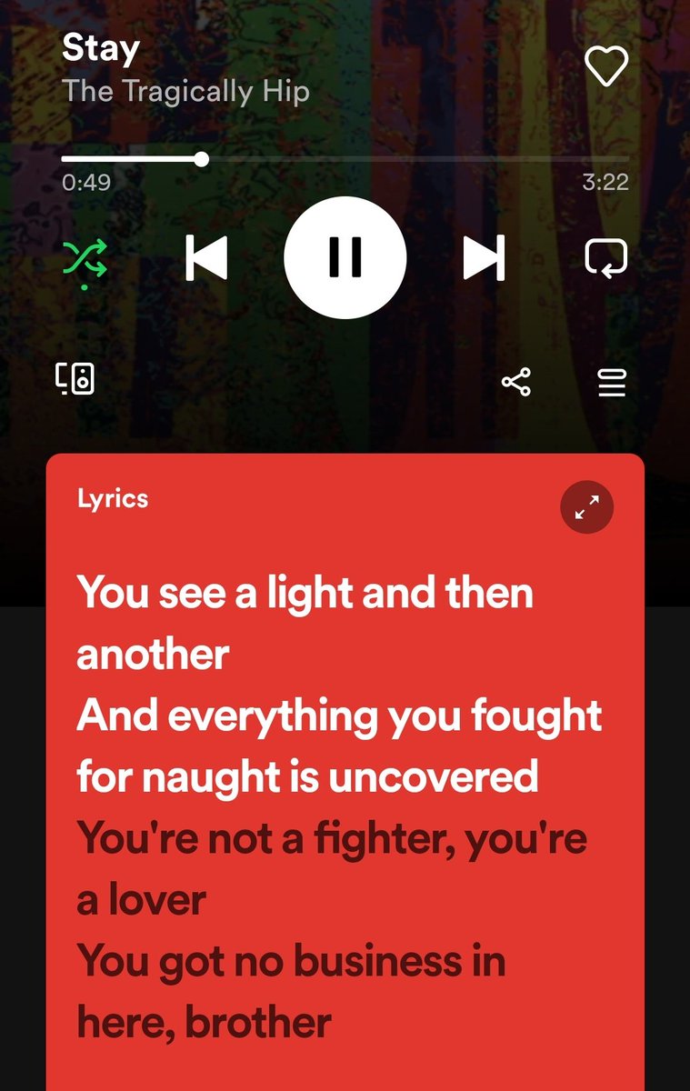 #SpotifyLyrics
#TheTragicallyHip
