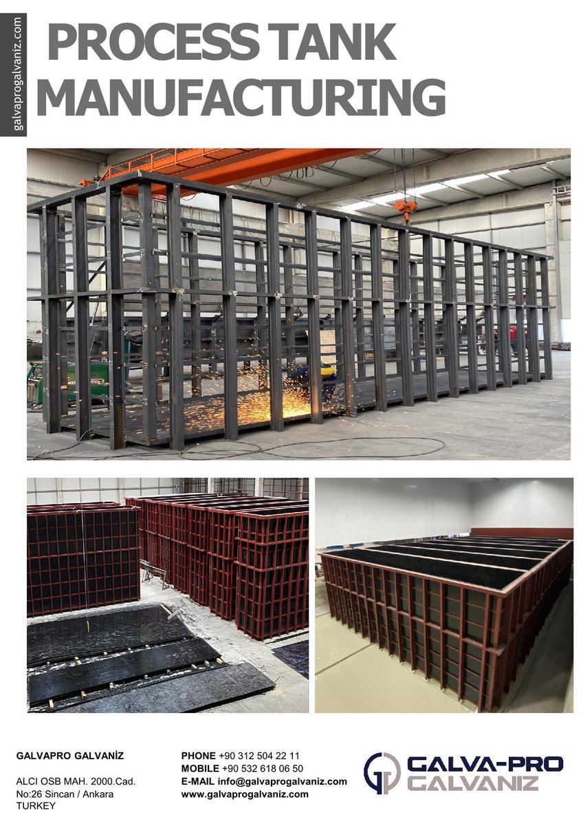 THDGalvanizing's tweet photo. GALVA-PRO GALVANIZ is one of the manufacturers of chemical pool tanks in Turkey. It also acts as a supplier for hot dip galvanizing facilities and pipe surface preparation facilities.
________________________
#galvaprogalvaniz #hotdipgalvanizingplant
#galvanizing #galvanized https://t.co/zY9o4y5ZHJ