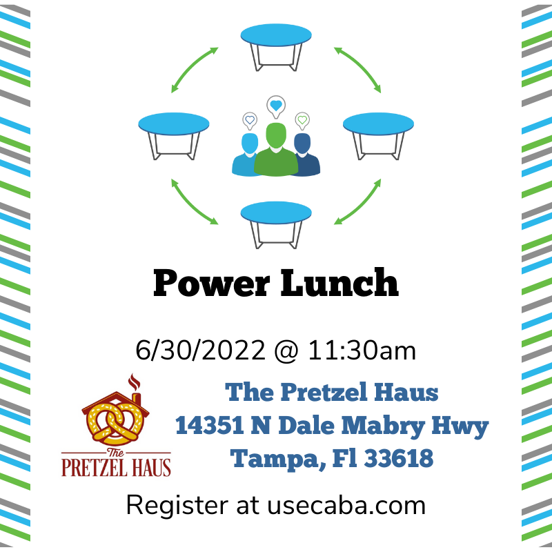 Ready to make meaningful connections with potential referral partners?  Our monthly power lunch is the place for you!

The event is only $20 and includes your lunch at Pretzel Haus.
Register today: bit.ly/3xy36B6