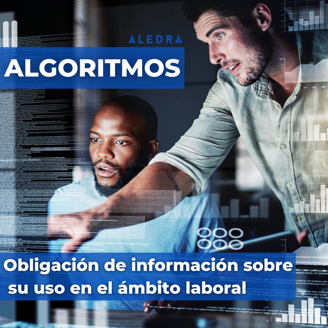 aledralegal's tweet photo. El uso de #algoritmos en el ámbito laboral puede llegar a vulnerar derechos fundamentales de los trabajadores, por lo que es obligatorio informar sobre su uso.
Te contamos más aquí 👇👇👇

https://t.co/tr0j4lAS3w

#Derecho #Laboral #Algoritmo https://t.co/3MIKHtZ2io