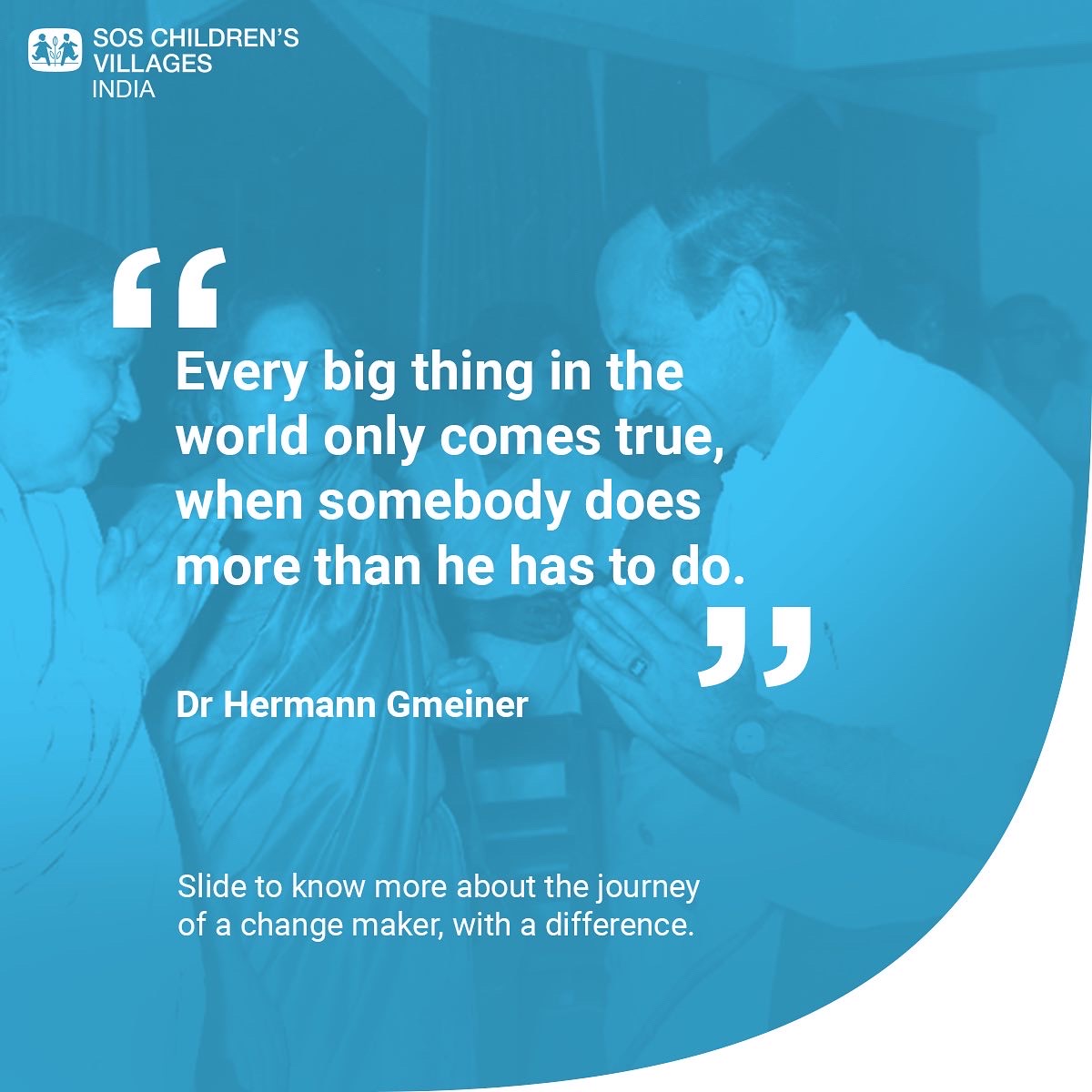 SOSVillageINDIA's tweet photo. “All the children of the world are our children.”
We at SOS Children’s Village are working effortlessly to realise Dr. Hermann Gmeiner’s vision to secure wholesome child development.
#SOSCVI #SOSIndia #SOSDay #Founders #History https://t.co/L1U3x8P1tt