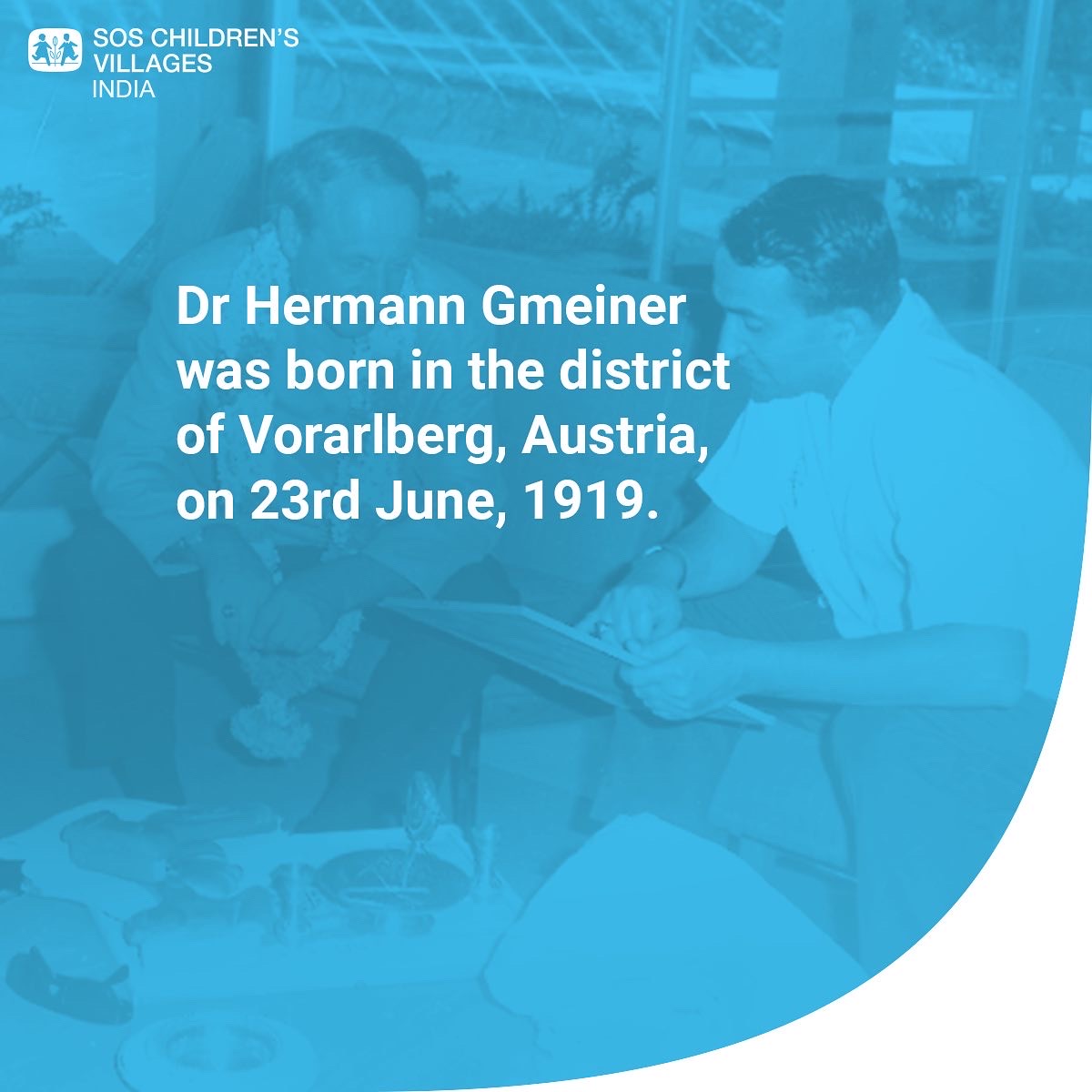 SOSVillageINDIA's tweet photo. “All the children of the world are our children.”
We at SOS Children’s Village are working effortlessly to realise Dr. Hermann Gmeiner’s vision to secure wholesome child development.
#SOSCVI #SOSIndia #SOSDay #Founders #History https://t.co/L1U3x8P1tt