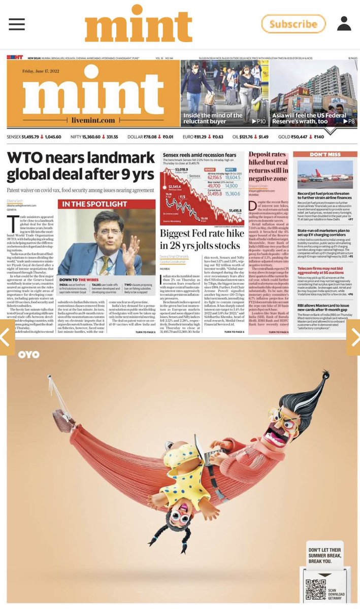 azadcolors's tweet photo. New work: First one out today in @livemint for @oyorooms 

1/3 https://t.co/nOndPwBSUZ