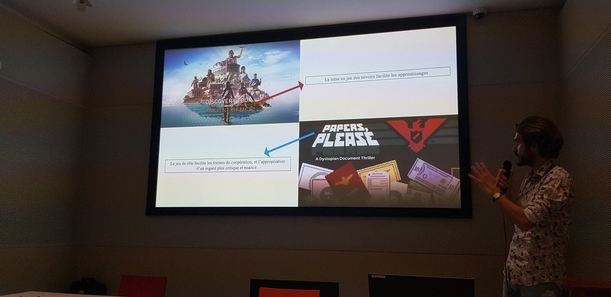 Leniddepie's tweet photo. Limites d'utilisation du jv, il faut l'acheter, savoir l'utiliser...autre limite, ce sont ceux qui savent déjà jouer qui s'approprient le jeu vidéo. Les autres, non, ce qui creuse les inégalités. Le jeu Papers, Please a été moins bien reçu, plus subtil niveau politique #TSDS3 https://t.co/P9jPmGy6ye
