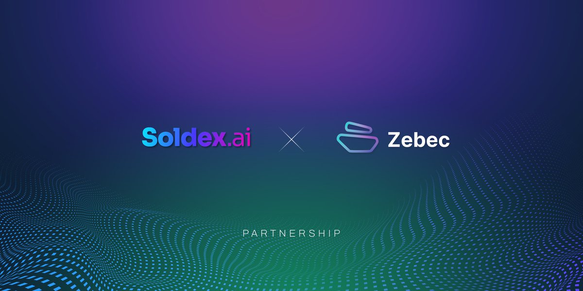 Zebec_HQ's tweet photo. What's popping, peeps? We've got another one! 😉

@Zebec_HQ x @soldexai PARTNERSHIP 🤝

Soldex is a decentralized, scalable, and permissionless exchange on Solana. Soldex will be using Zebec for Multisig Treasury Management feature! 

Watch out 'cause they'll be on DAApps⚡️ soon! https://t.co/cFoIlWulYp