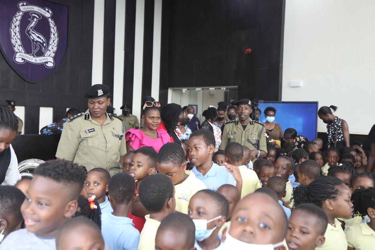 PoliceUg's tweet photo. the National Call Centre and The National Command &amp; Control Centre. 

The pupils were also given tips on how to respond to emergencies. 

They were received by Senior Superintendent of Police Emilian Kayima and The Deputy Police Spokesperson SSP @NabakkaClaire https://t.co/EmbGKlkL2R