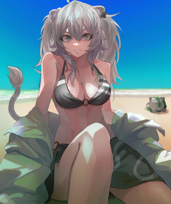 水着ししろん♌
#ししらーと 
#ホロライブサマーに願いを 