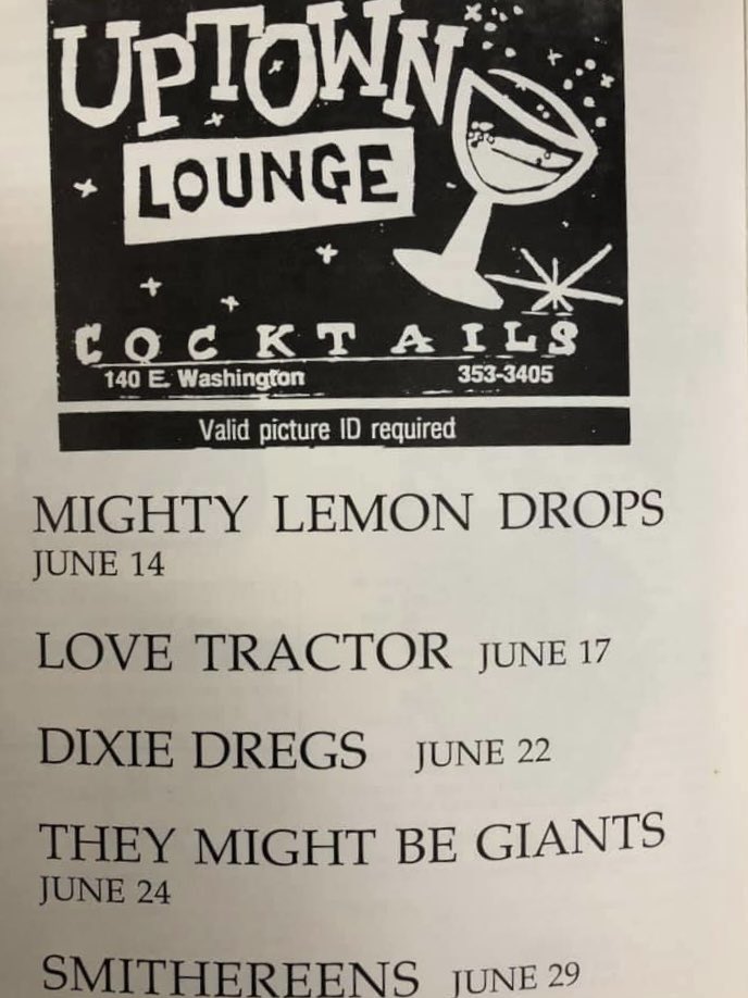 Poster Post!!! On This Day in 1988 we played the Uptown Lounge in Athens, Ga!
Courtesy @JohnLeeMatney 

@tmbg Wishing John Flansburgh a quick recovery!
#posterpost #concertposter #theymightbegiants #athensmusicscene #lovetractor