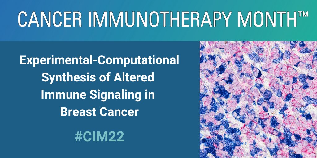 Dr. Russell Rockne (@rrockne) et al. @cityofhope #NCICSBC are using an integrated experimental–computational approach to unravel the complexity of immune signaling networks in #estrogenreceptor positive #breastcancer. csbconsortium.org/research-proje… #CIM22 #Immune2Cancer